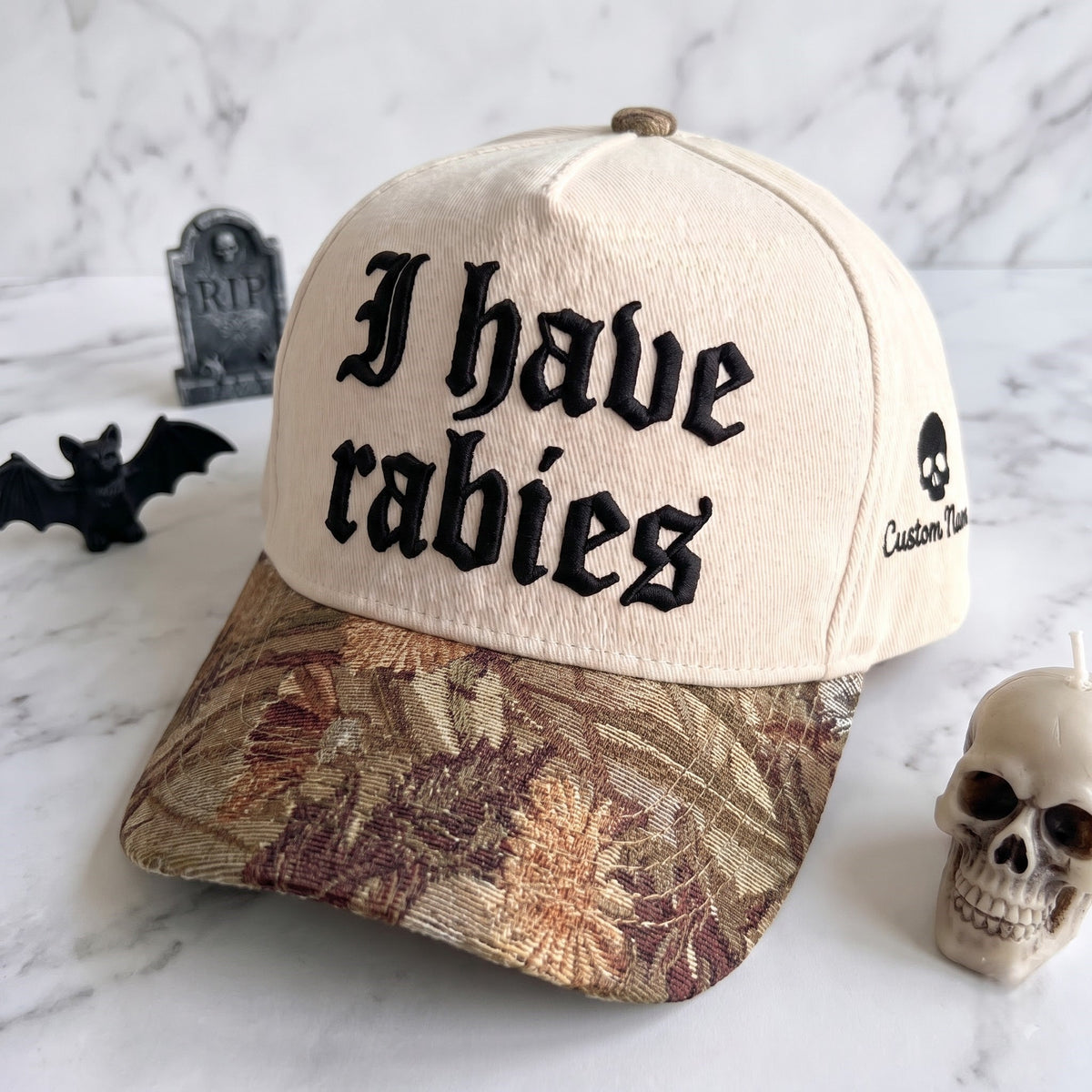 I Have Rabies Tapestry Brim Hat