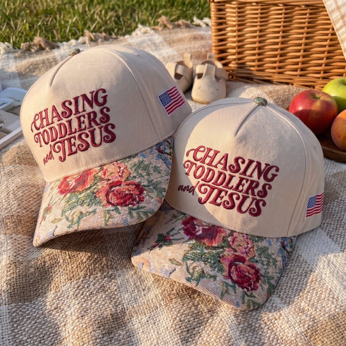 Chasing Toddlers And Jesus FLoral Hat