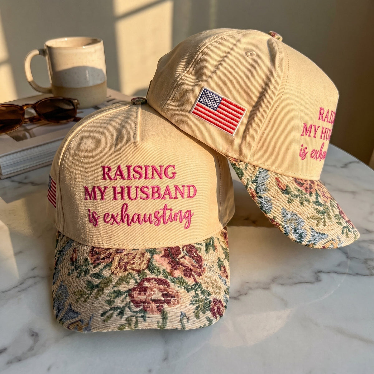 Raising My Husband FLoral Hat