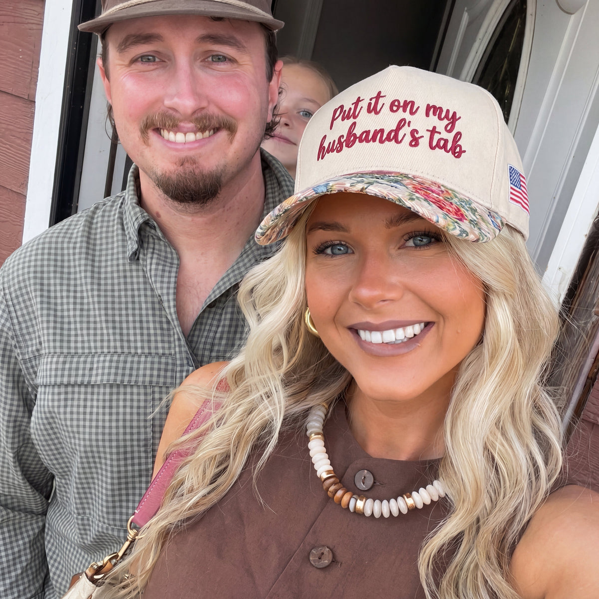 My Husband's Tab FLoral Hat