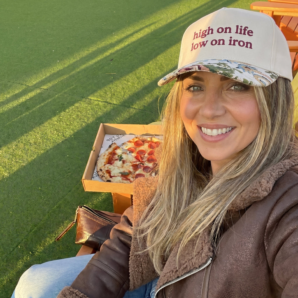 High On Life Low On Iron FLoral Hat