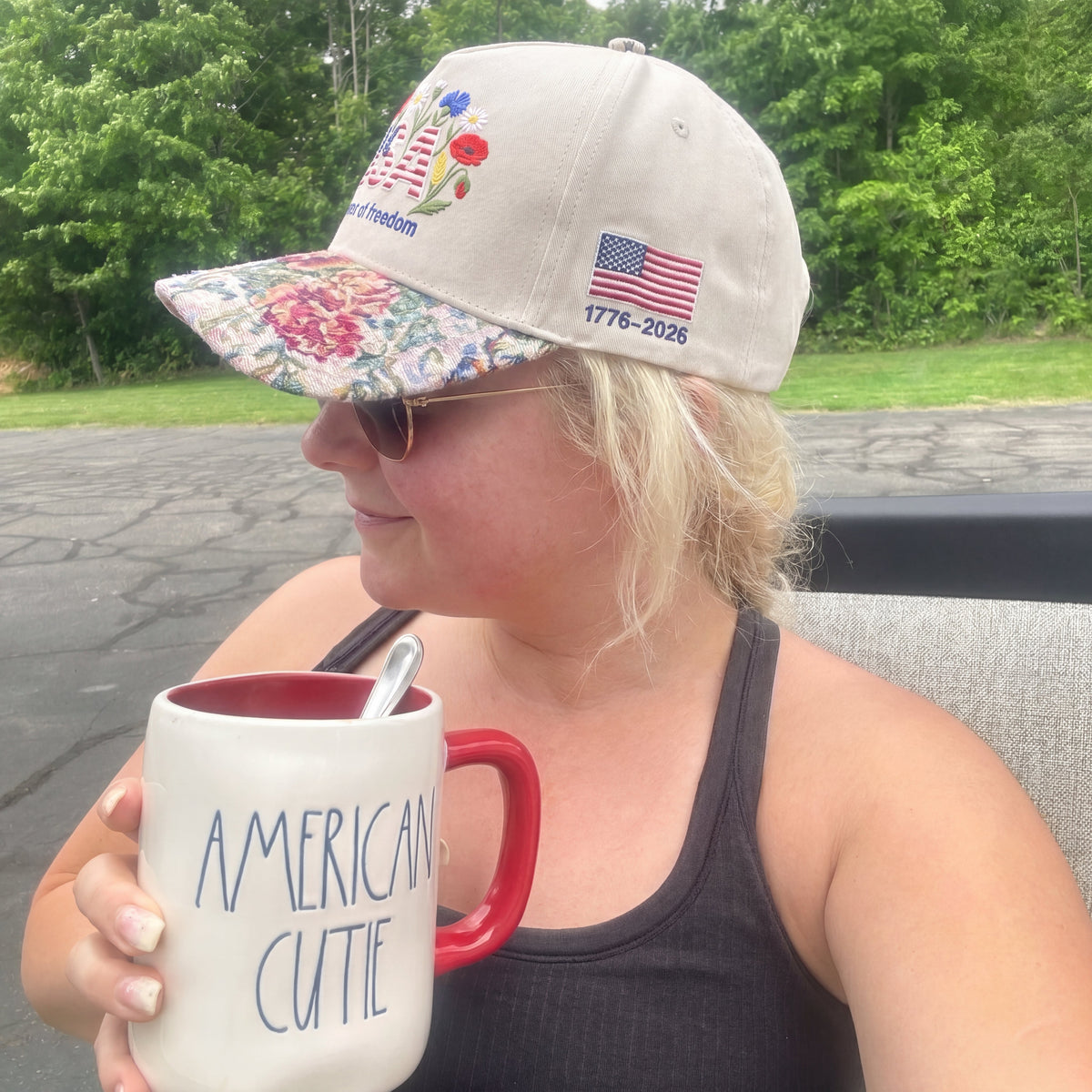 Summer Flower USA FLoral Hat