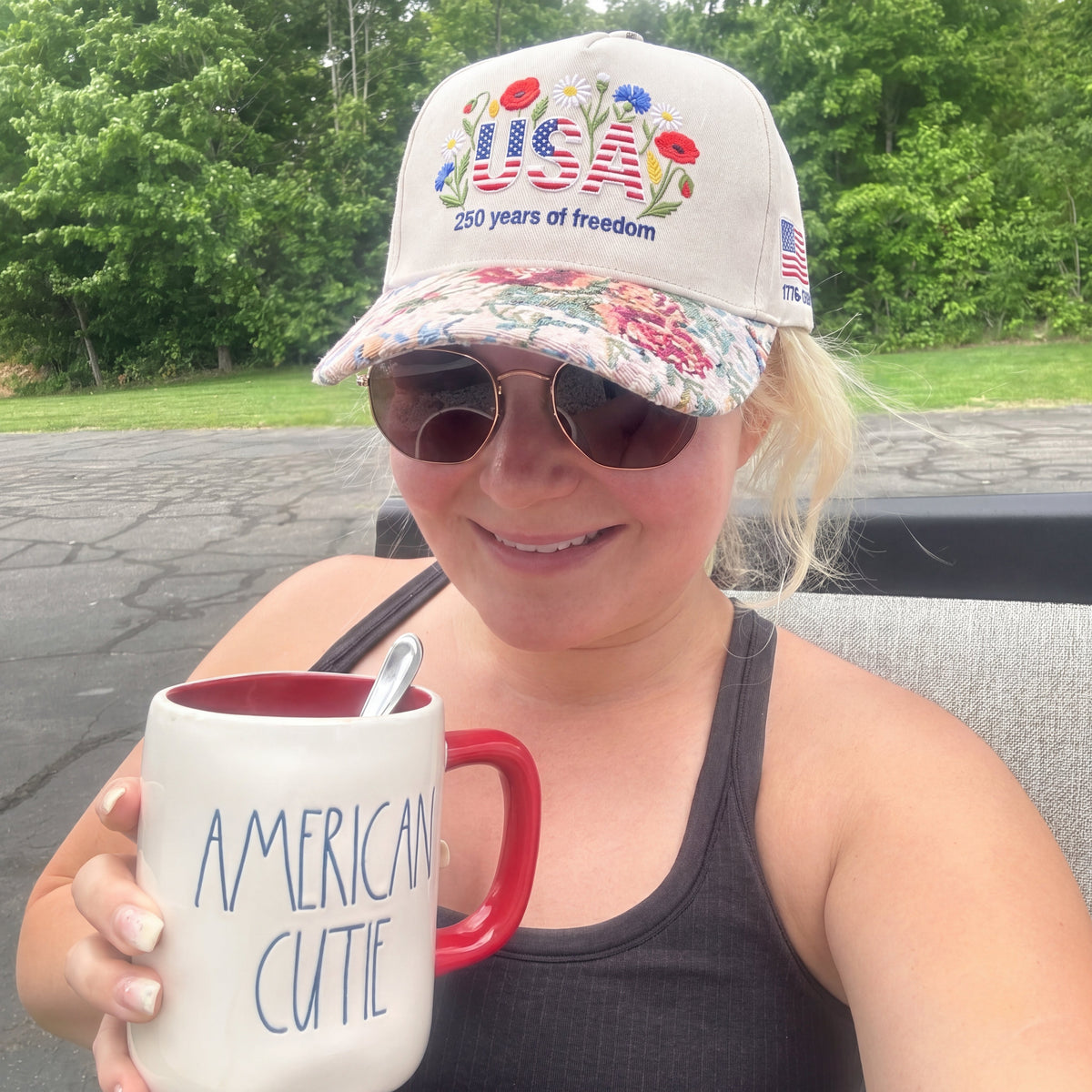 Summer Flower USA FLoral Hat