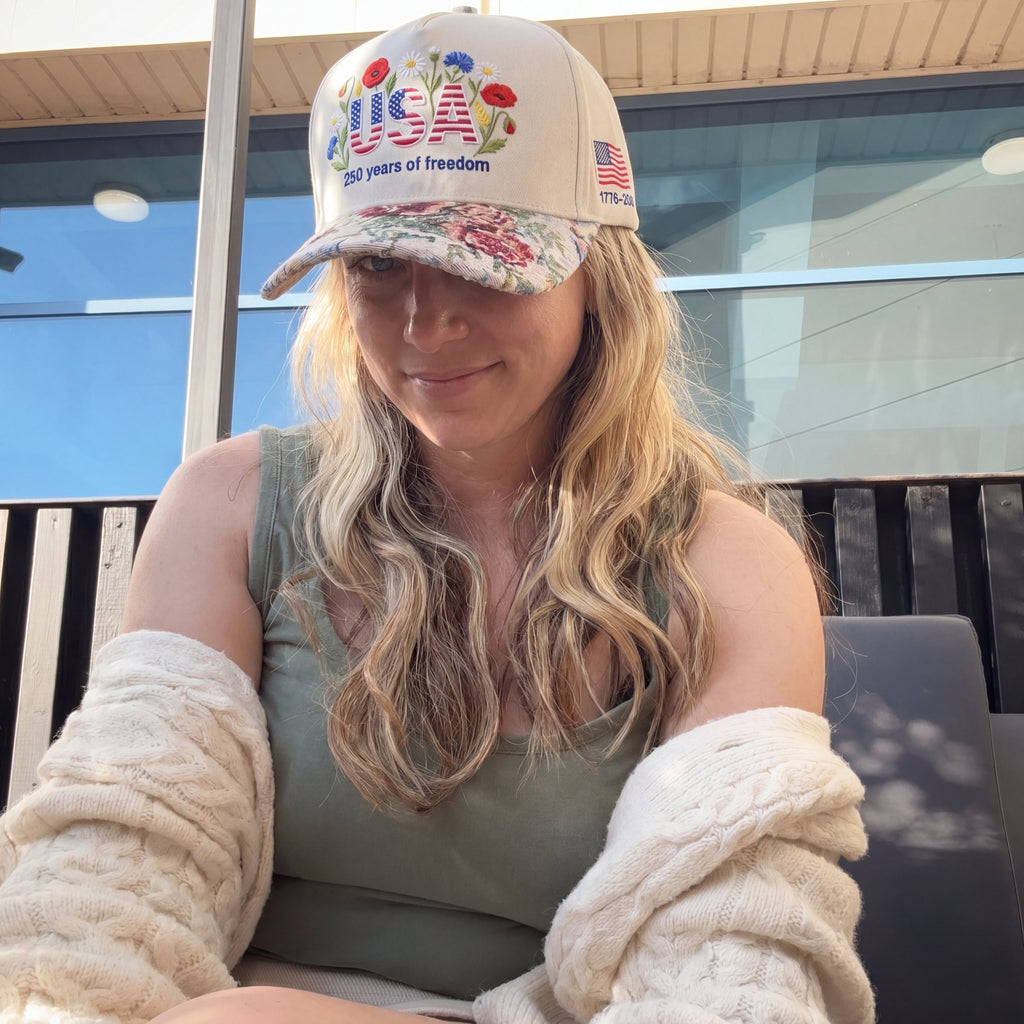 Summer Flower USA FLoral Hat