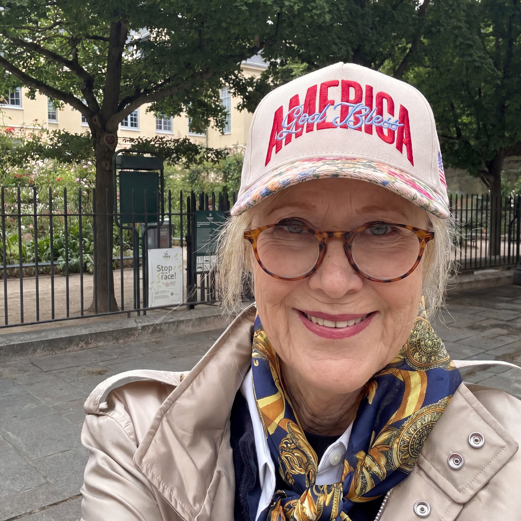 Jesus Bless America FLoral Hat