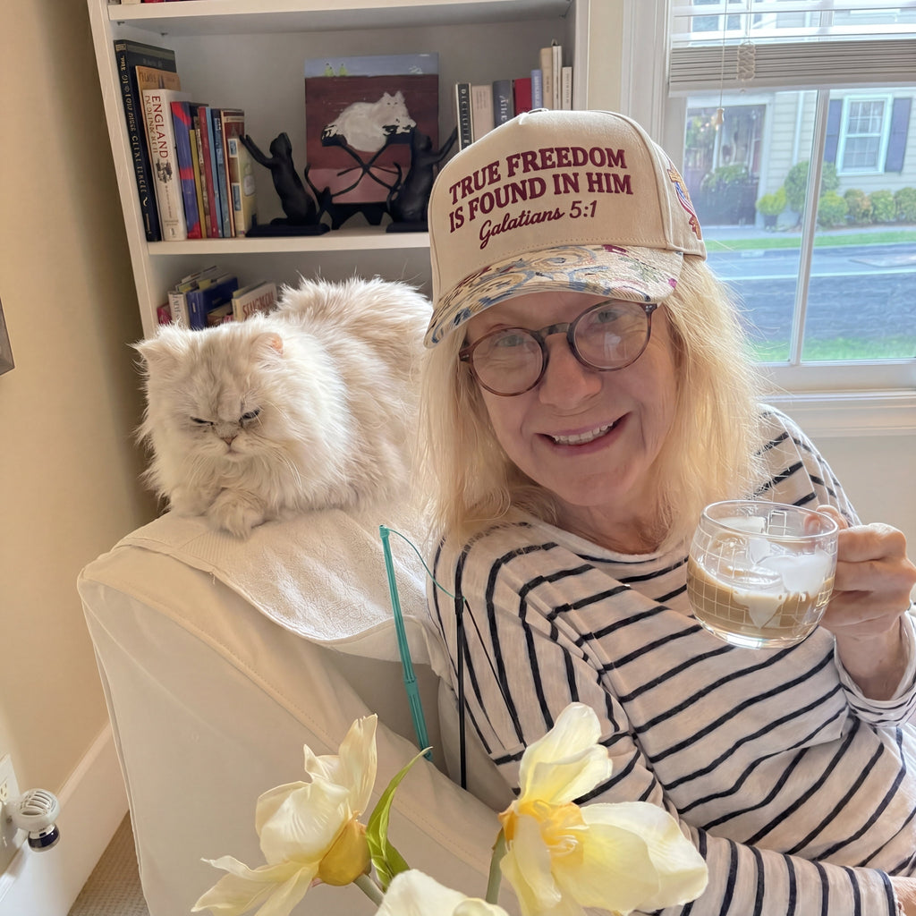 True Freedom Is Found In Him FLoral Hat