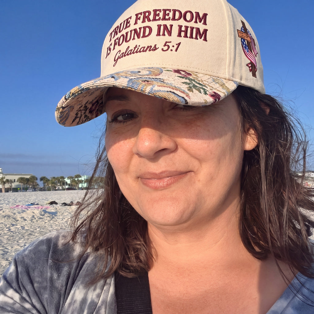 True Freedom Is Found In Him FLoral Hat