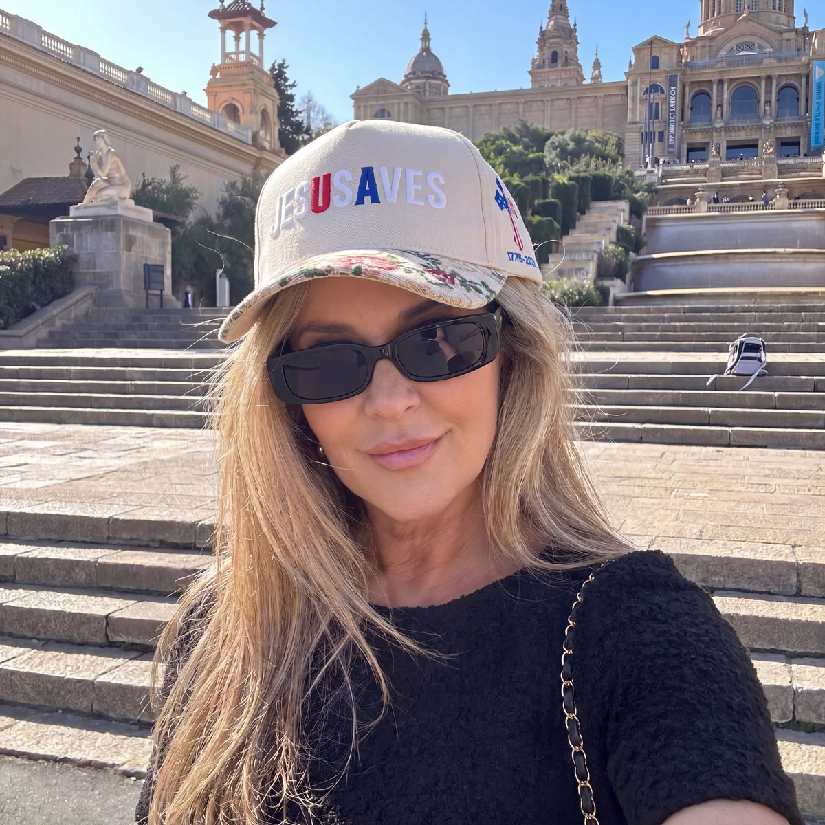 Jesus Save USA FLoral Hat