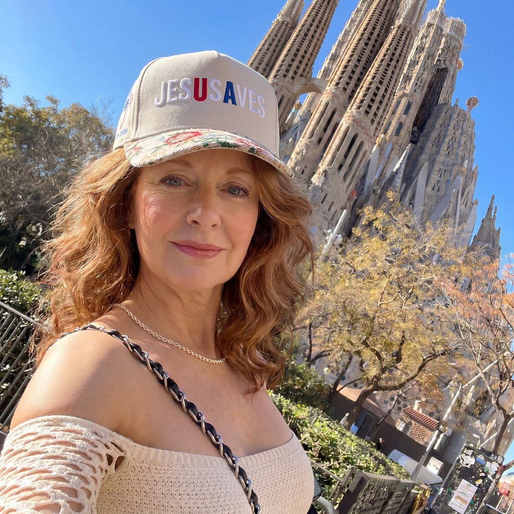 Jesus Save USA FLoral Hat