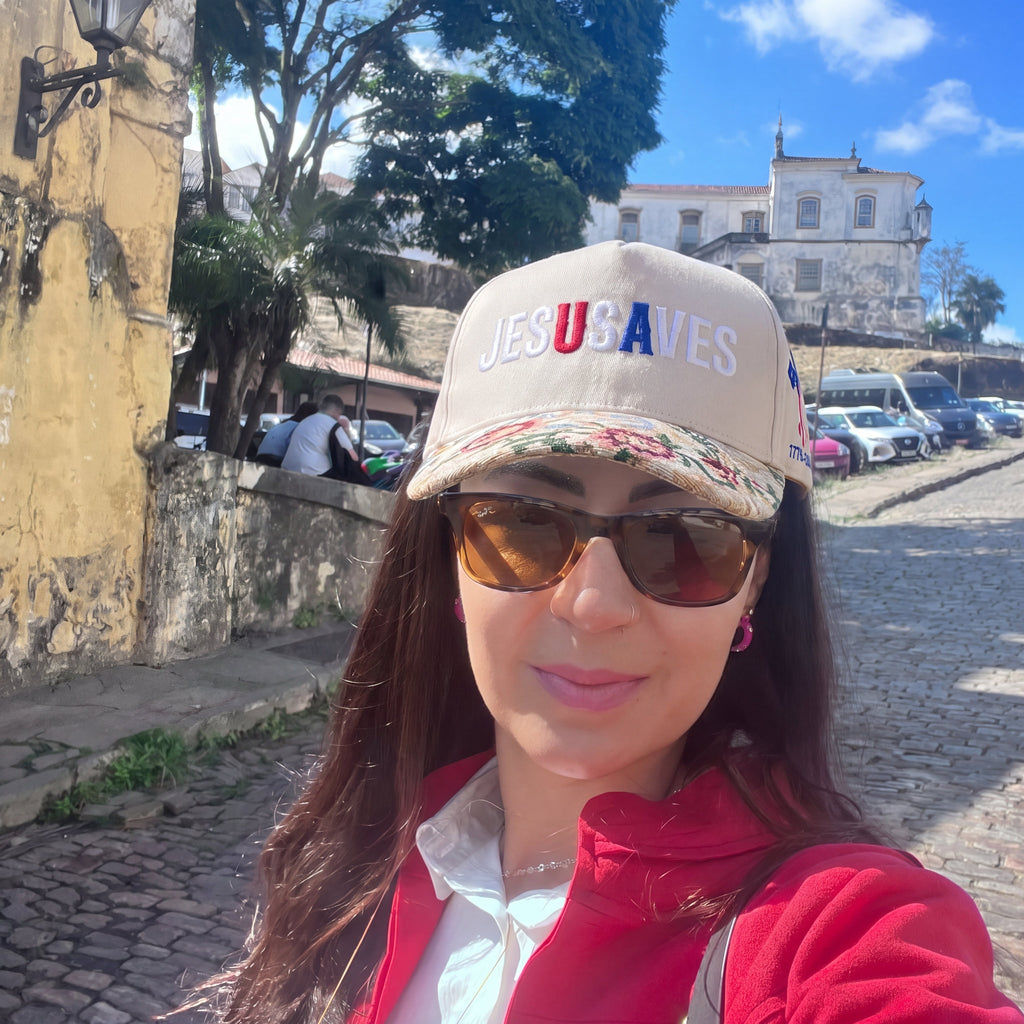 Jesus Save USA FLoral Hat