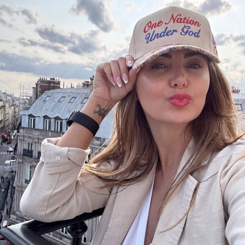 One Nation Under God FLoral Hat