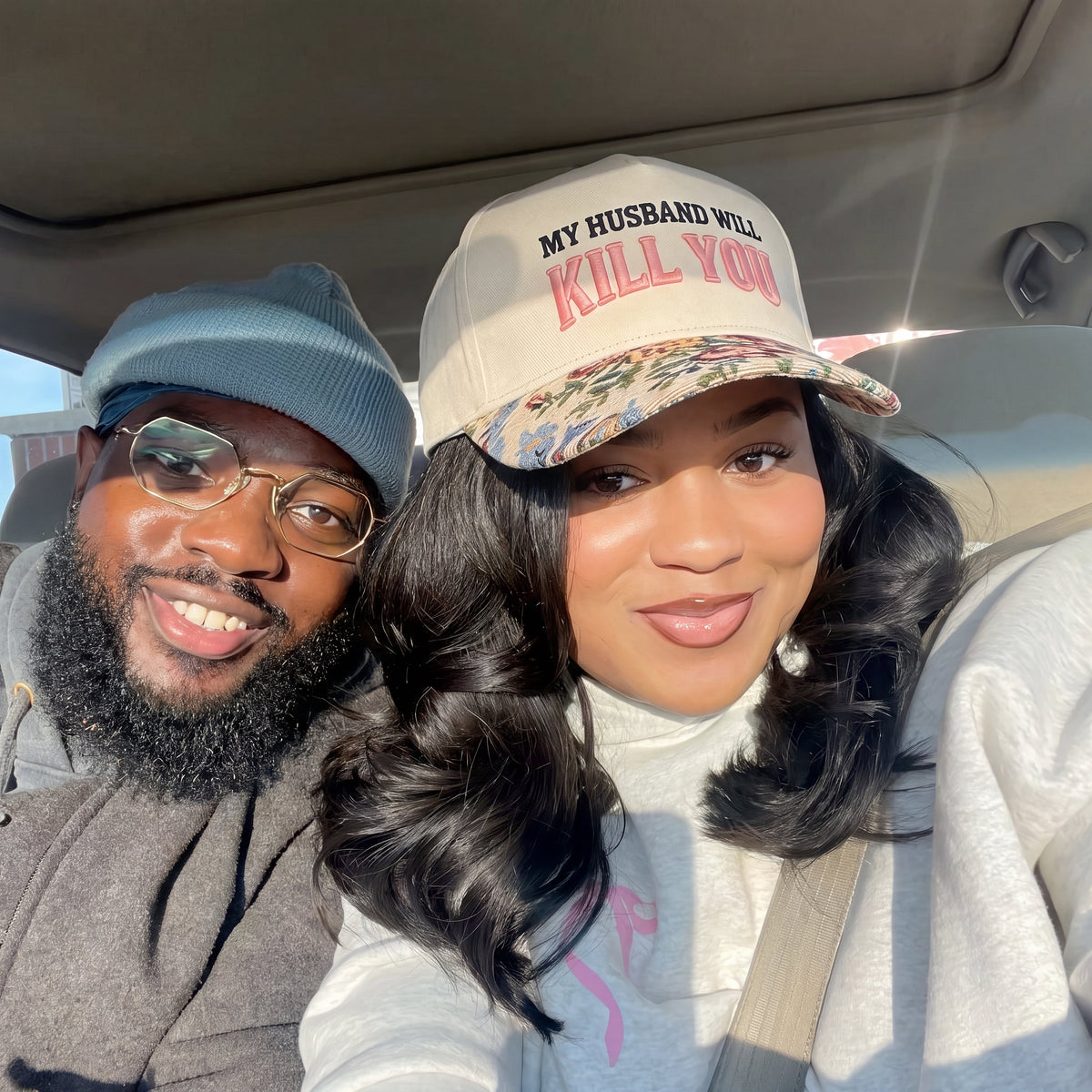 My Husband Will Kill You FLoral Hat