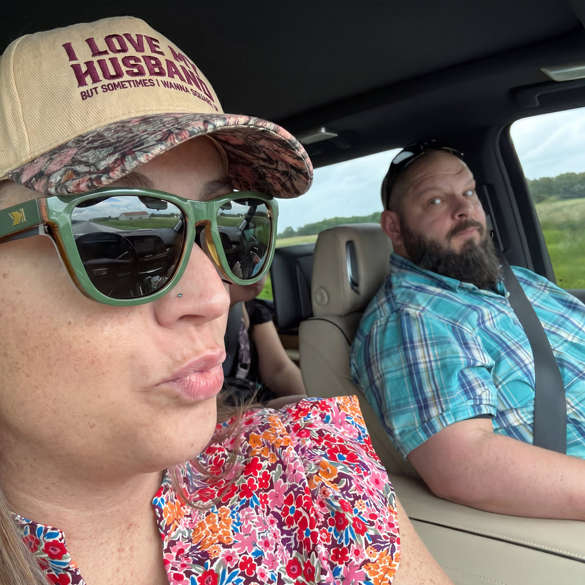 I Love My Husband But Sometime FLoral Hat