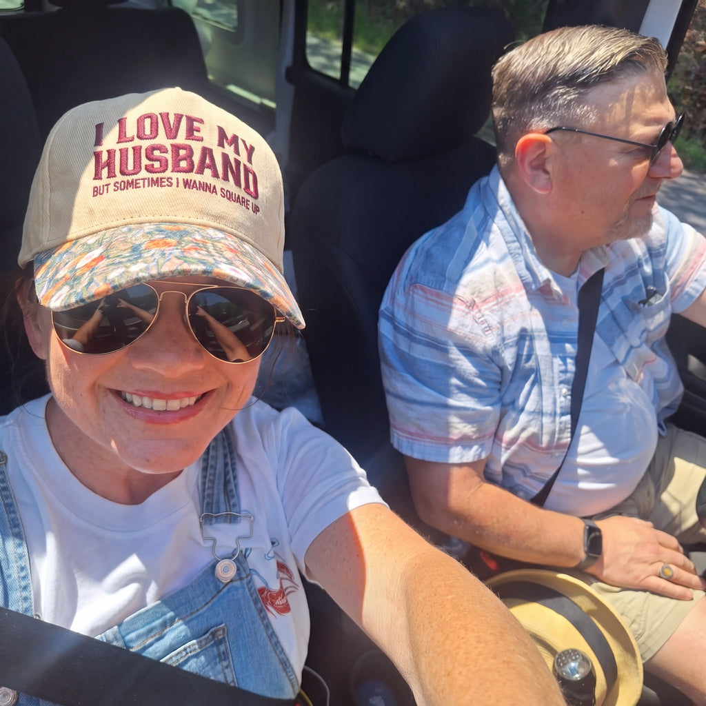 I Love My Husband But Sometime FLoral Hat