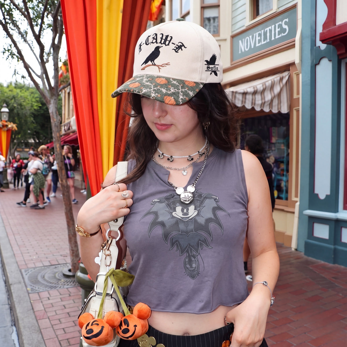 F-Caw-F Pumpkin Tapestry Brim Hat