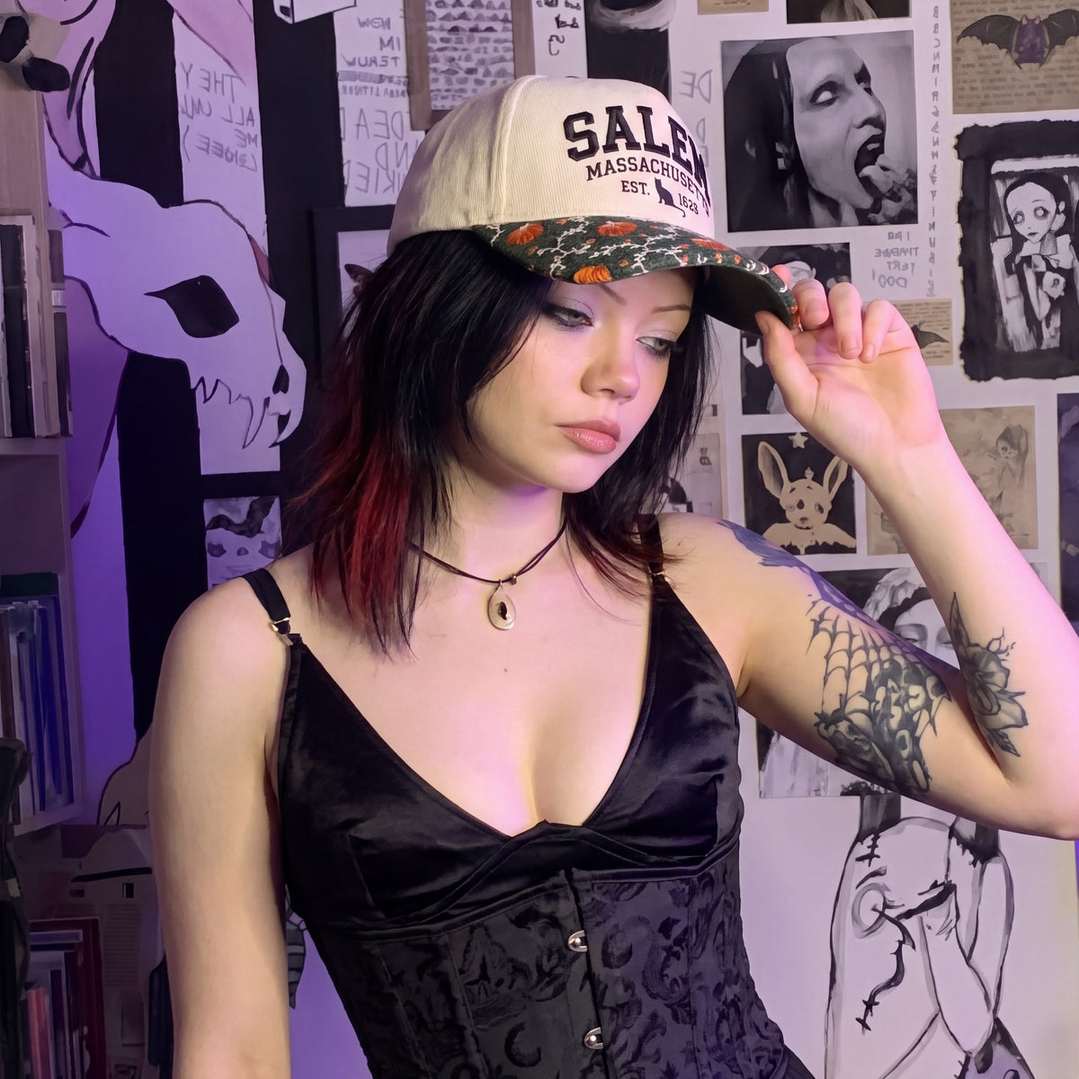Salem Massachusetts Tapestry Brim Hat