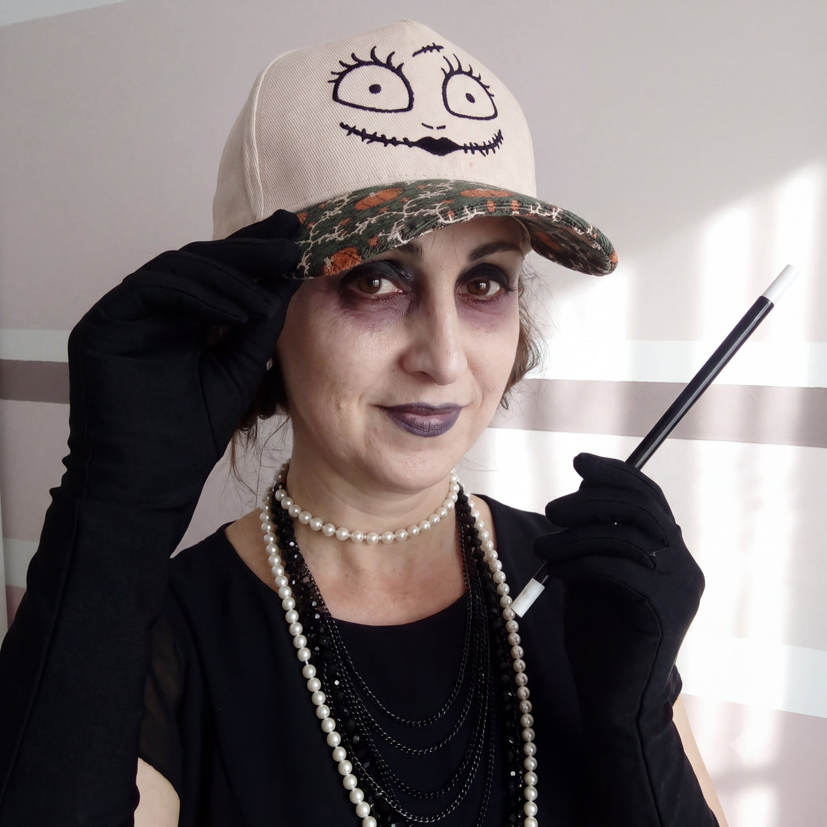 Wifey Sally Pumpkin Tapestry Brim Hat
