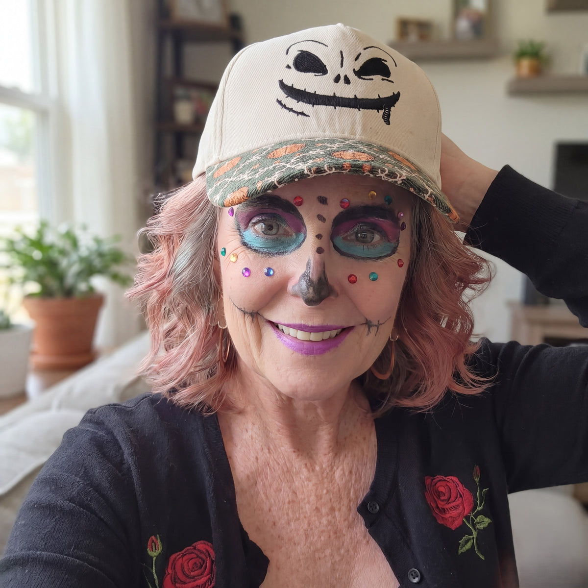 Boogie Spooky Pumpkin Tapestry Brim Hat