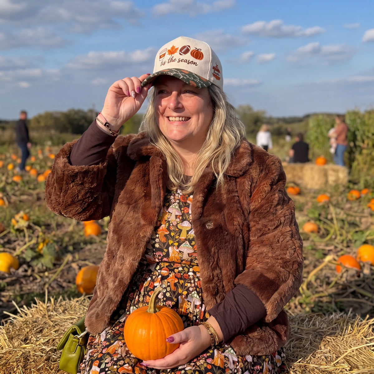 Game Day The Season Pumpkin Tapestry Brim Hat
