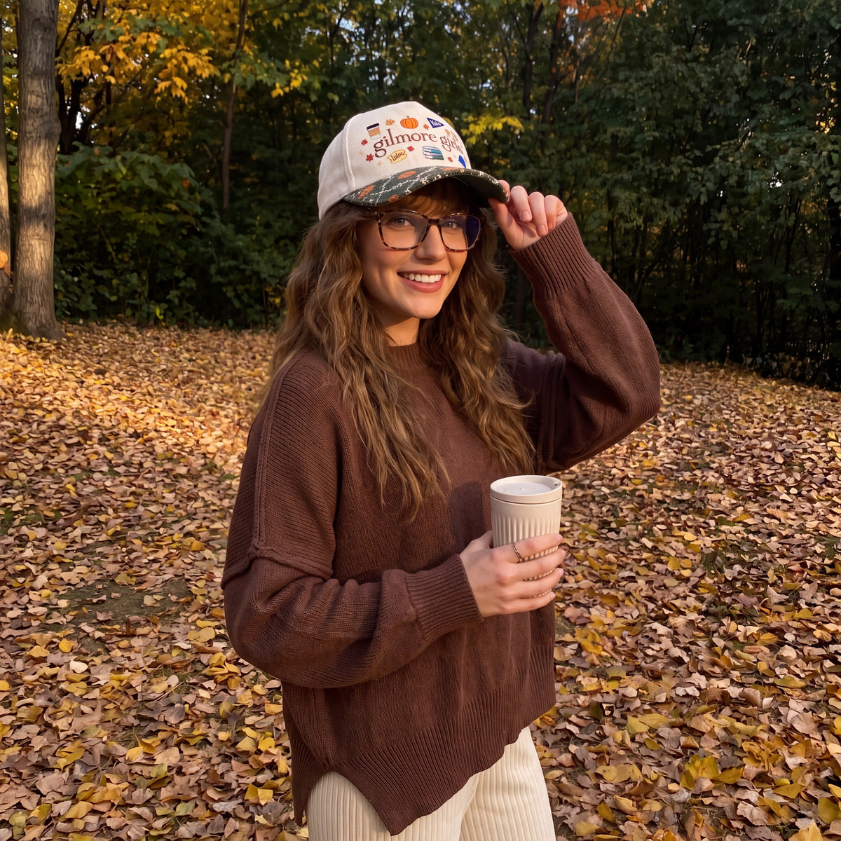 Gilmore Girls Pumpkin Tapestry Brim Hat