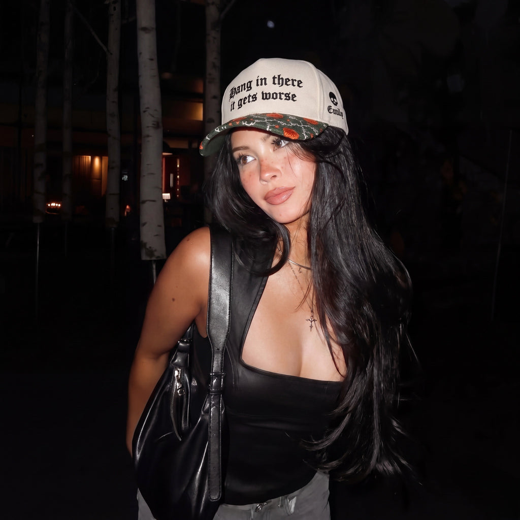 Hang In There Tapestry Brim Hat