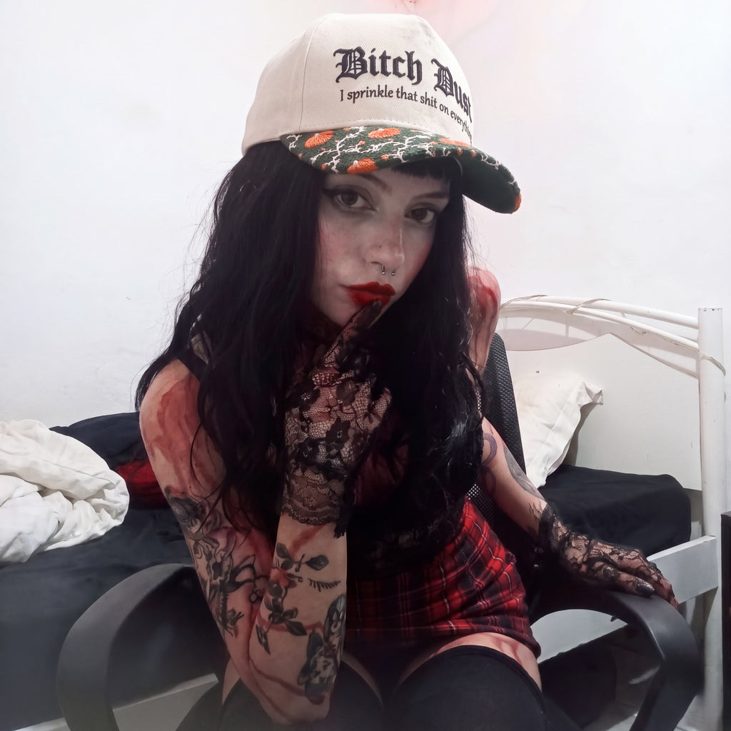 Bitch Dust Pumpkin Tapestry Brim Hat