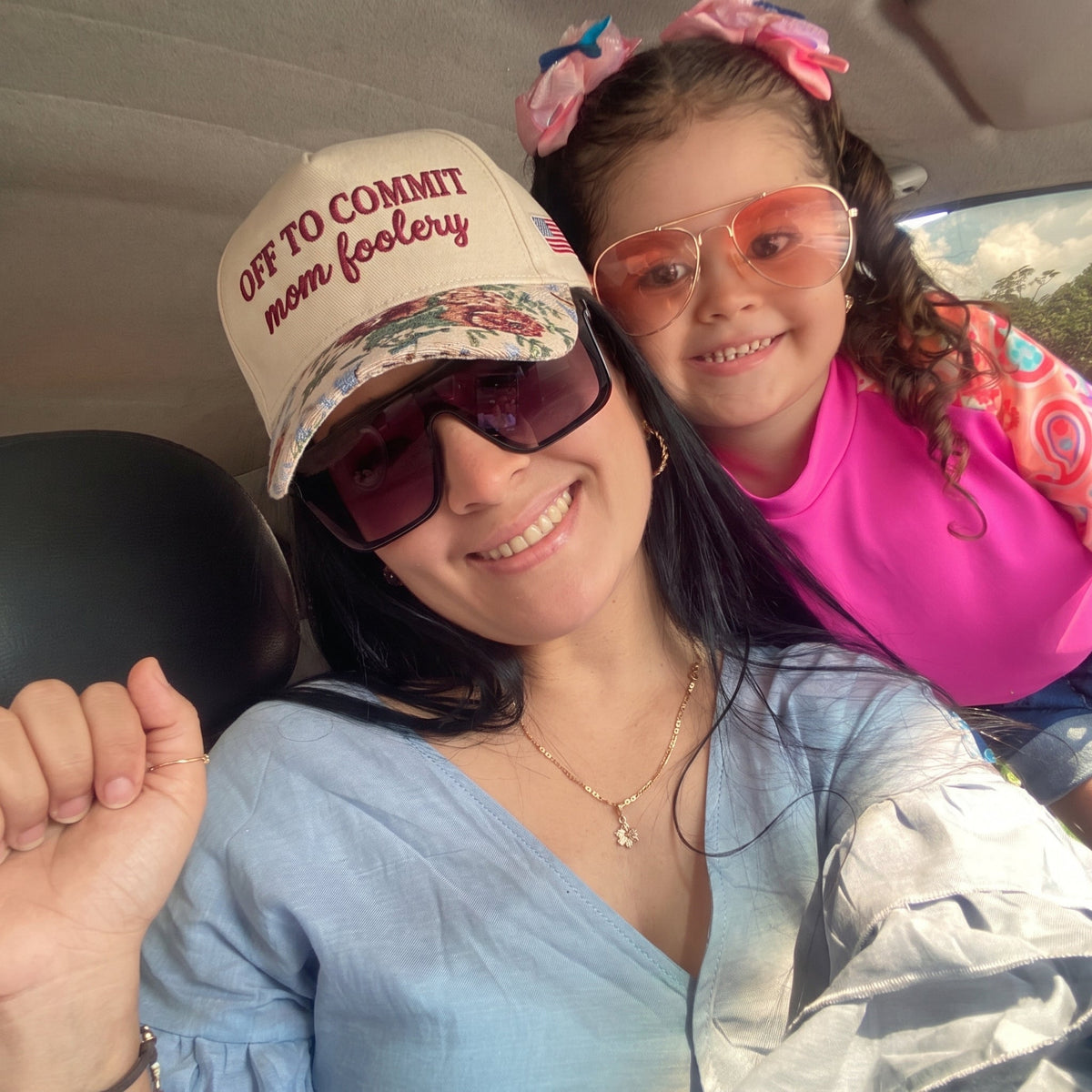 Off To Commit Mom Foolery FLoral Hat