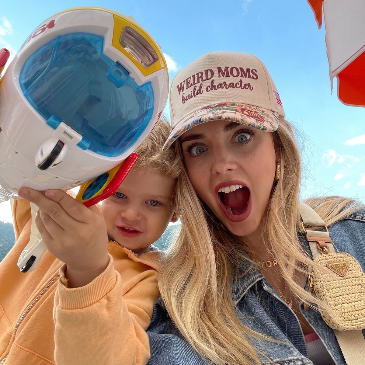 Weird Moms Build Character FLoral Hat