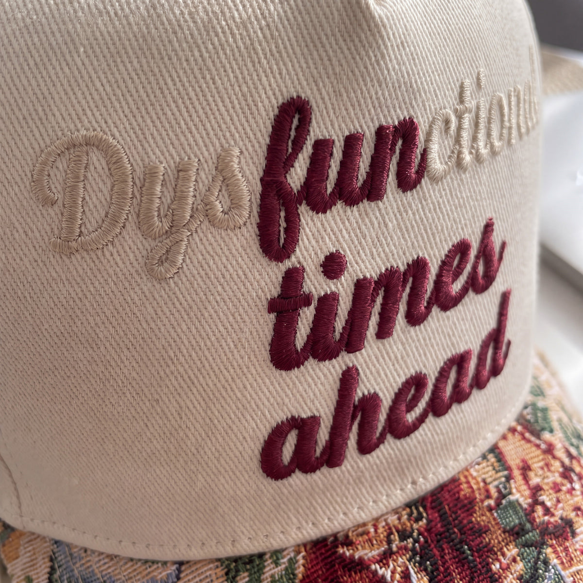Fun Times Ahead Tapestry FLoral Hat