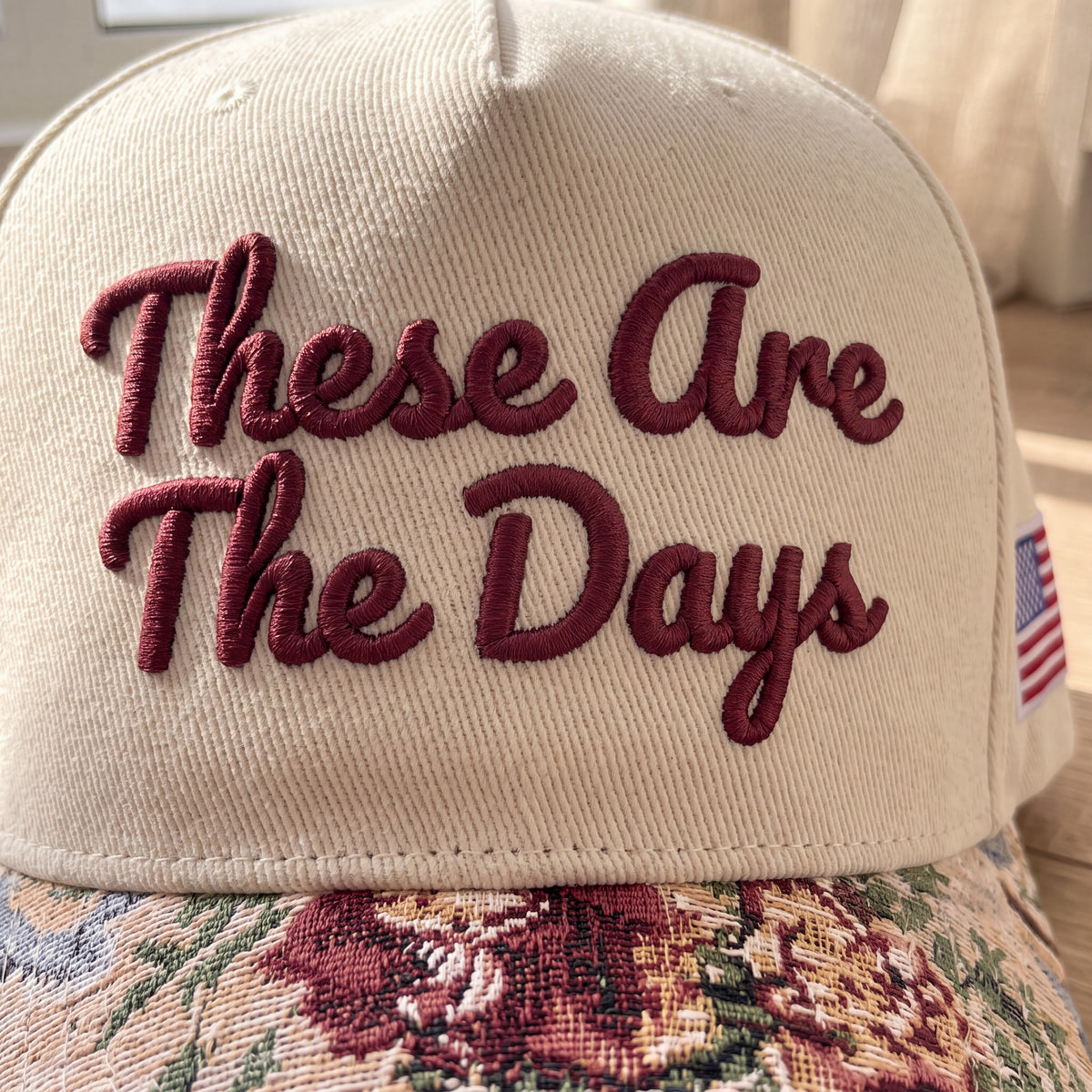 These Are The Day Tapestry FLoral Hat
