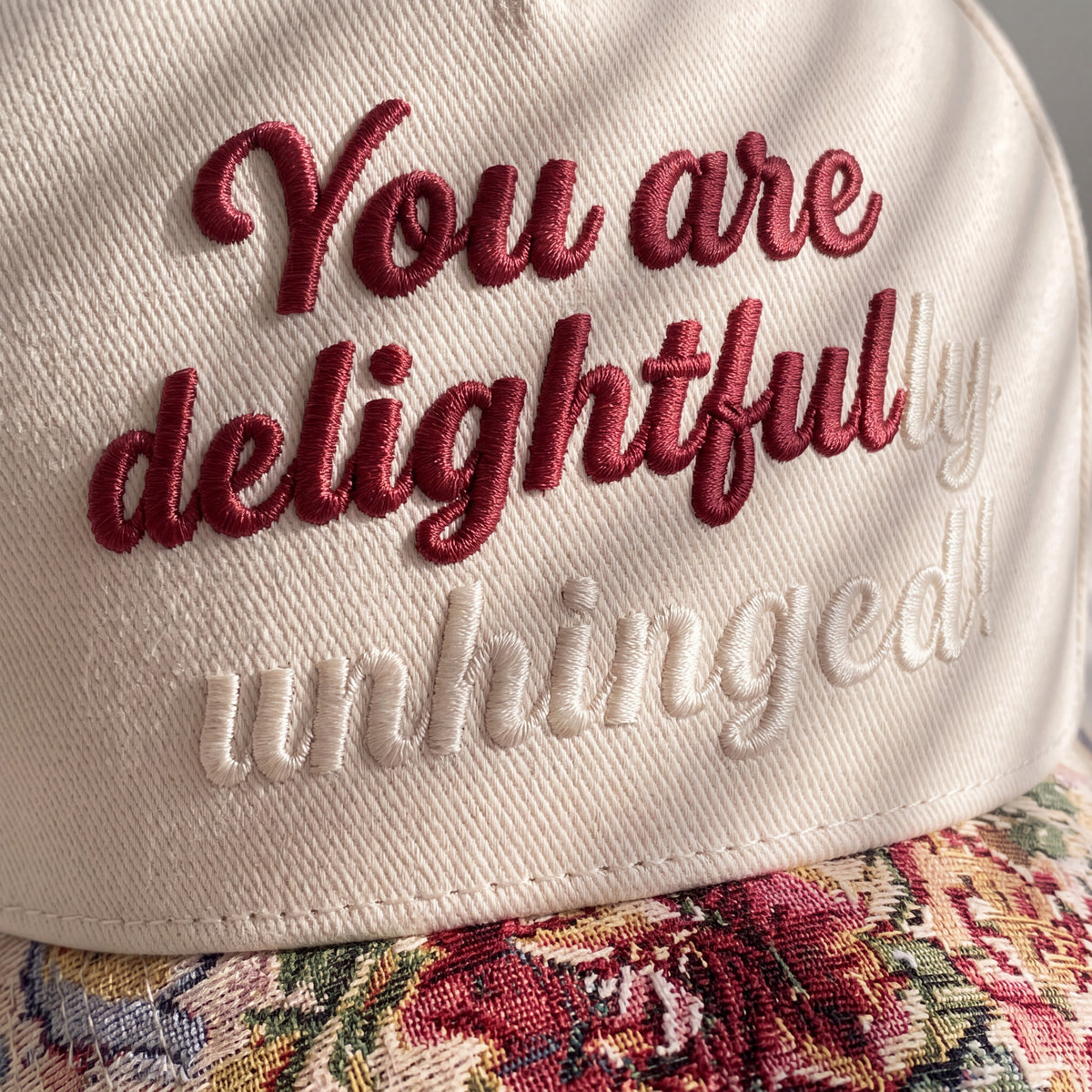 You Are Delightful Tapestry FLoral Hat