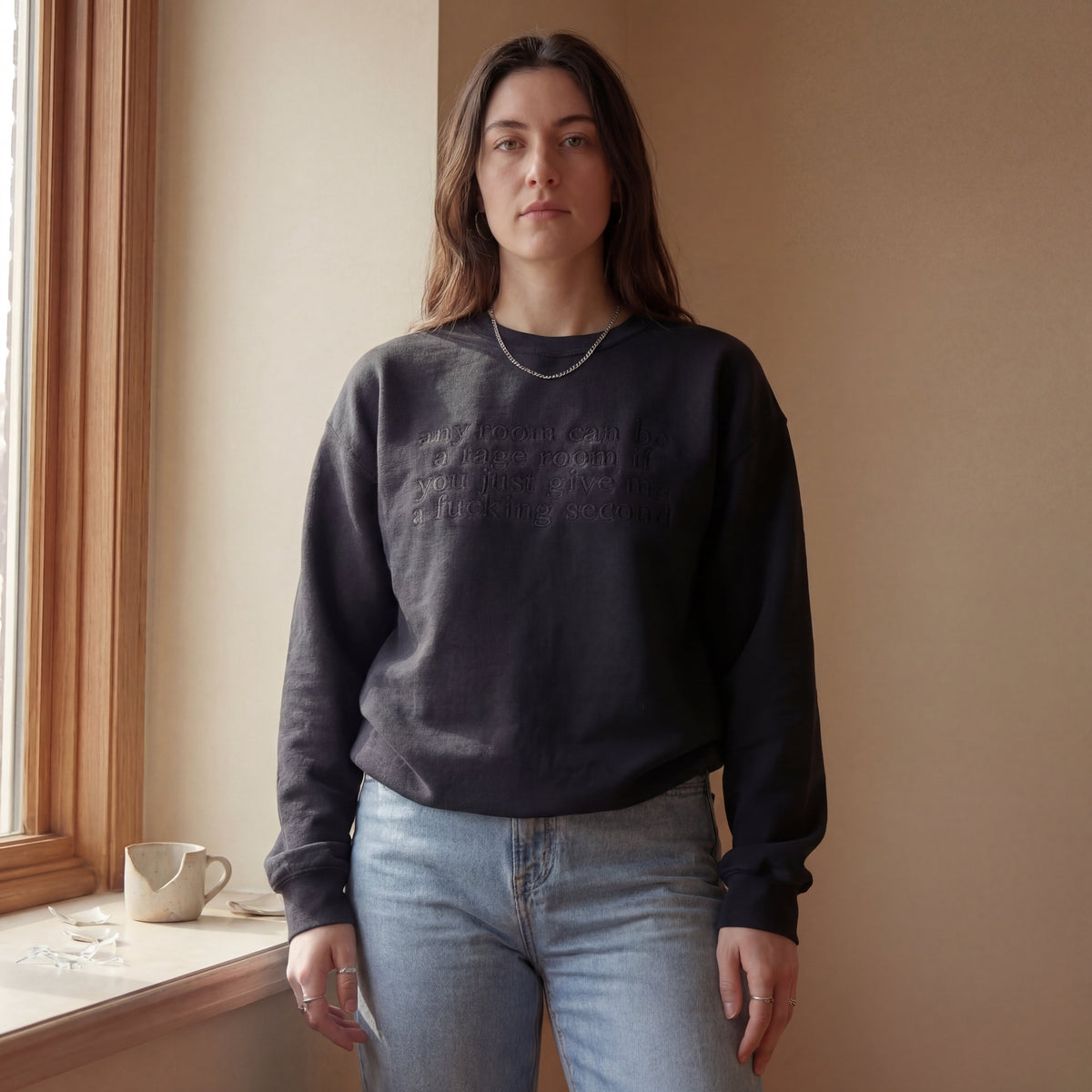 Any Room Can Be A Rage Room Embroidered Shirt