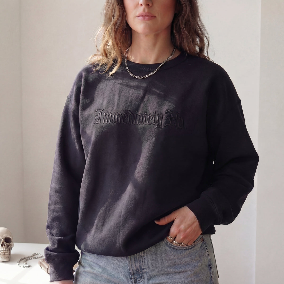 Immediately No. Gothic Embroidered Shirt