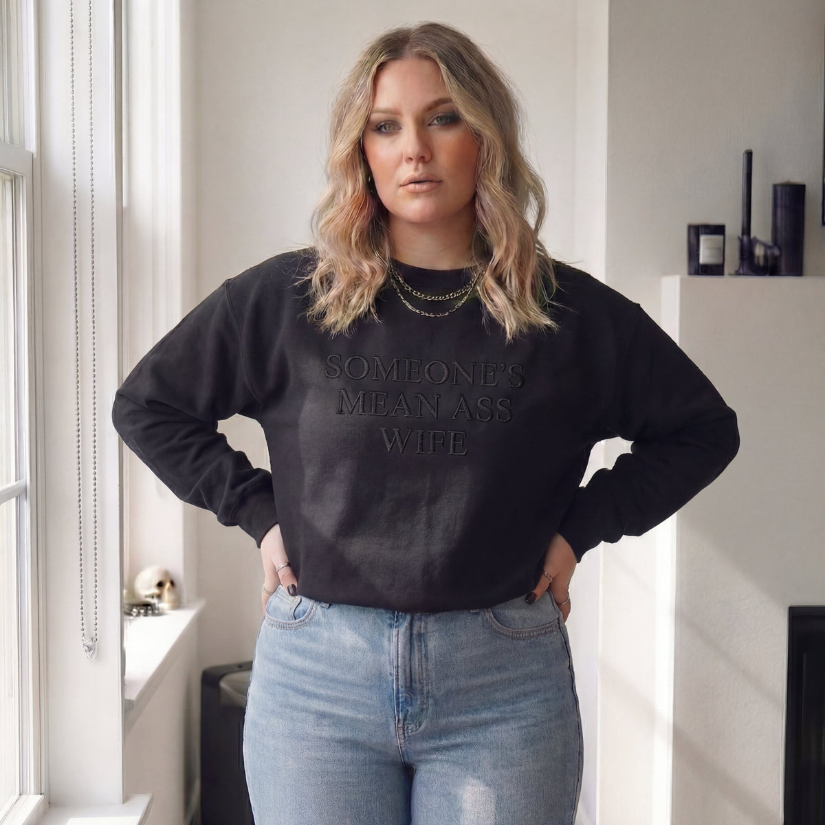 Someone's Mean Ass Wife Embroidered Shirt