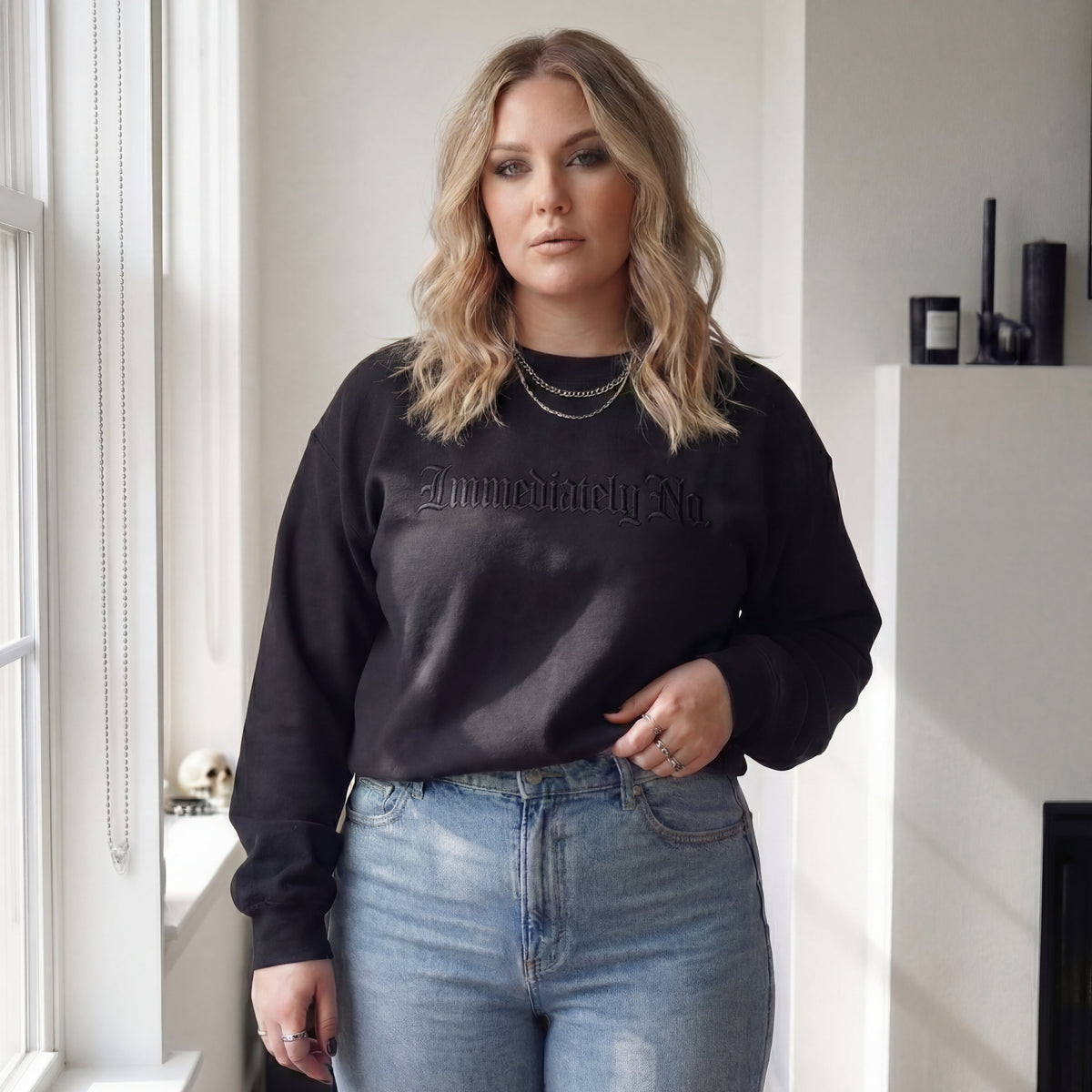 Immediately No. Gothic Embroidered Shirt