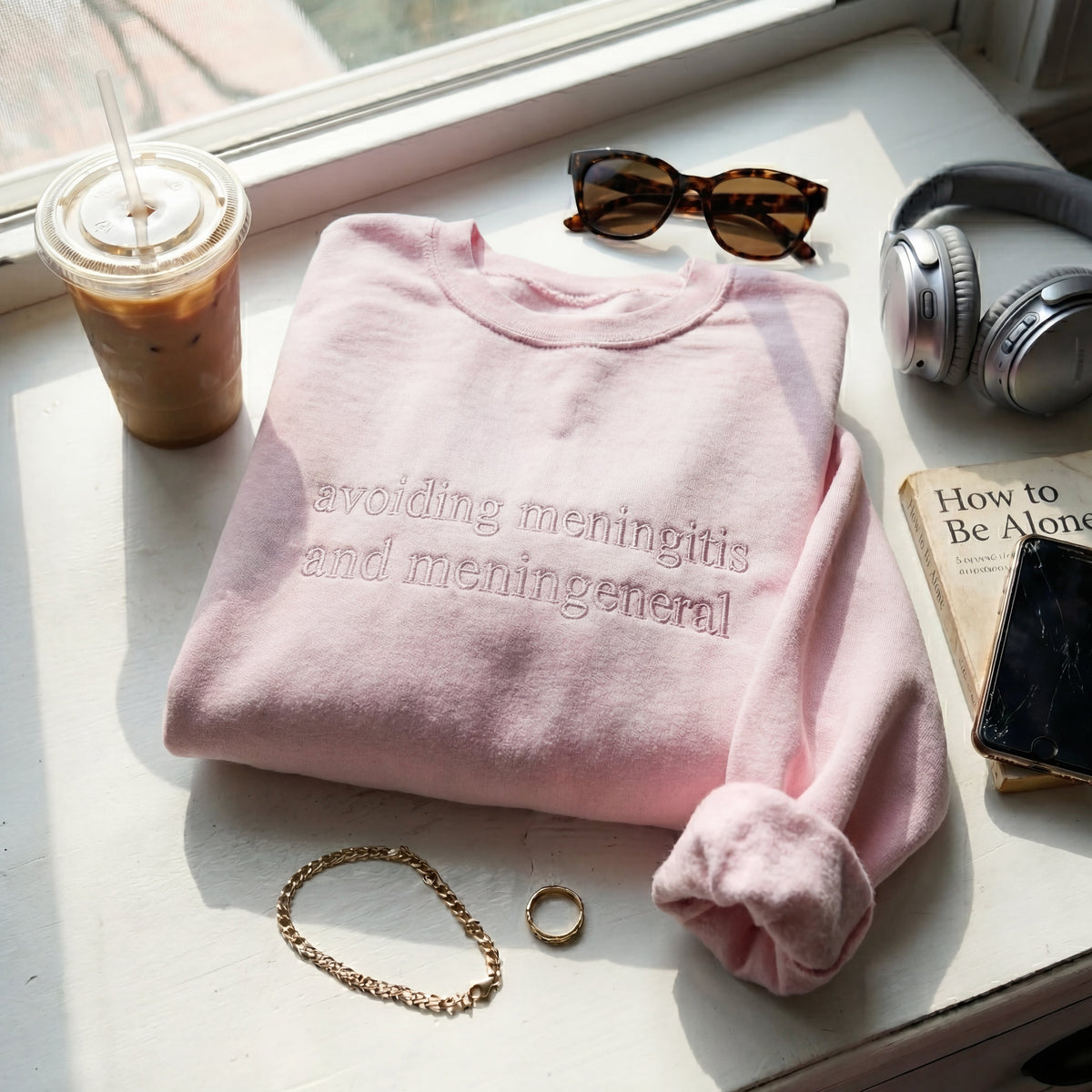 Avoiding Meningitis And Meningenera Embroidered Shirt