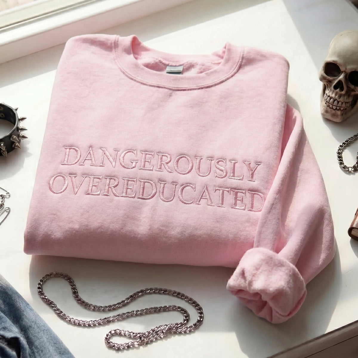 Dangerously Overeducated Embroidered Shirt