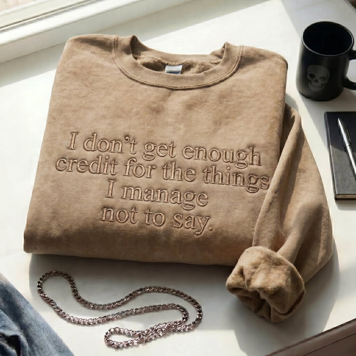 I Don't Get Enough Credit Embroidered Shirt