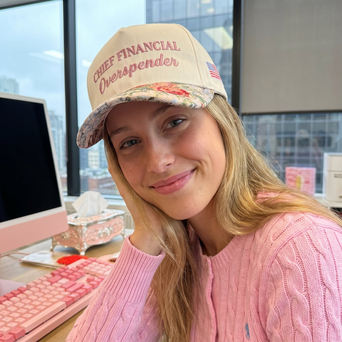 CHIEF FINANCIAL Overspender FLoral Hat