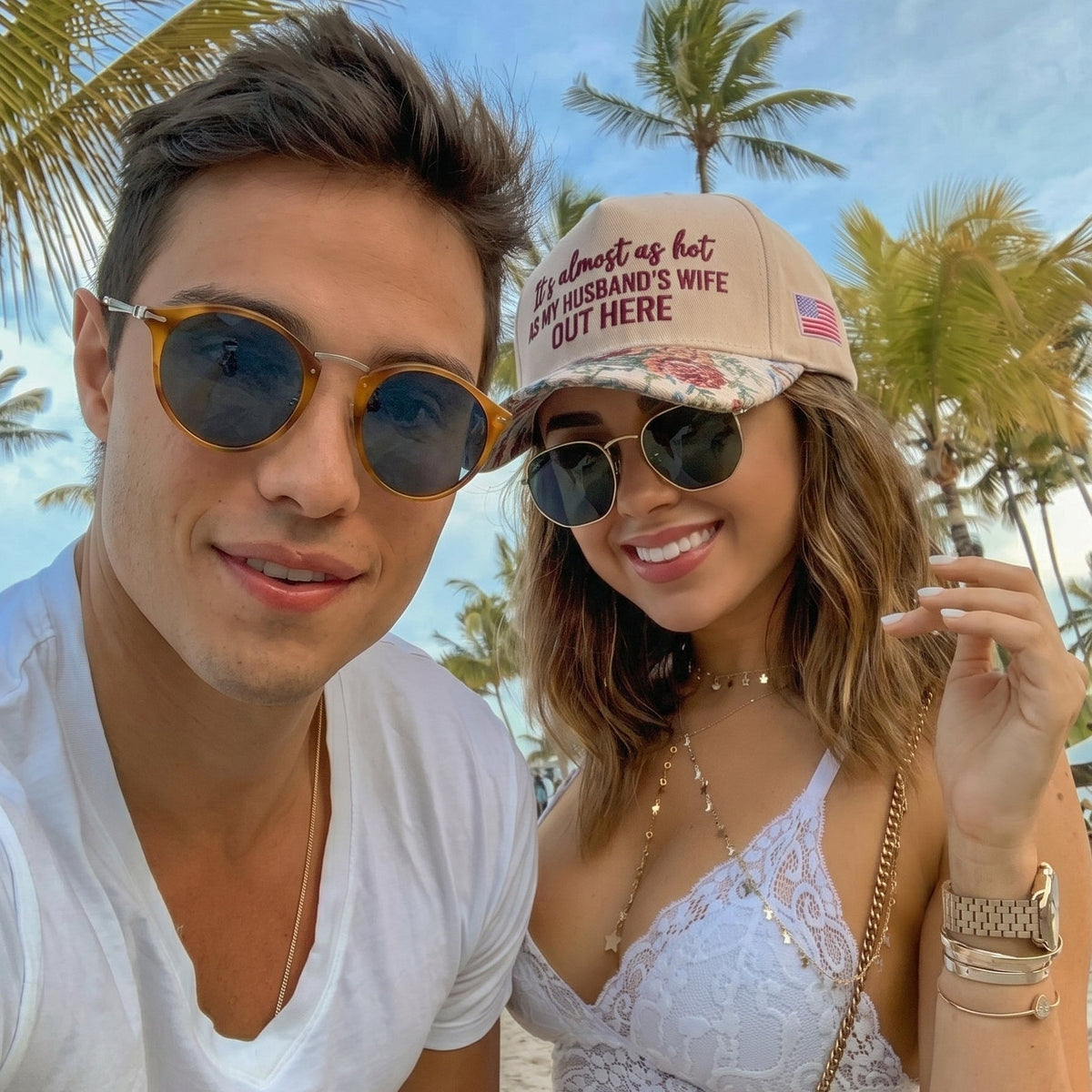 My Husband's Wife Out Here FLoral Hat