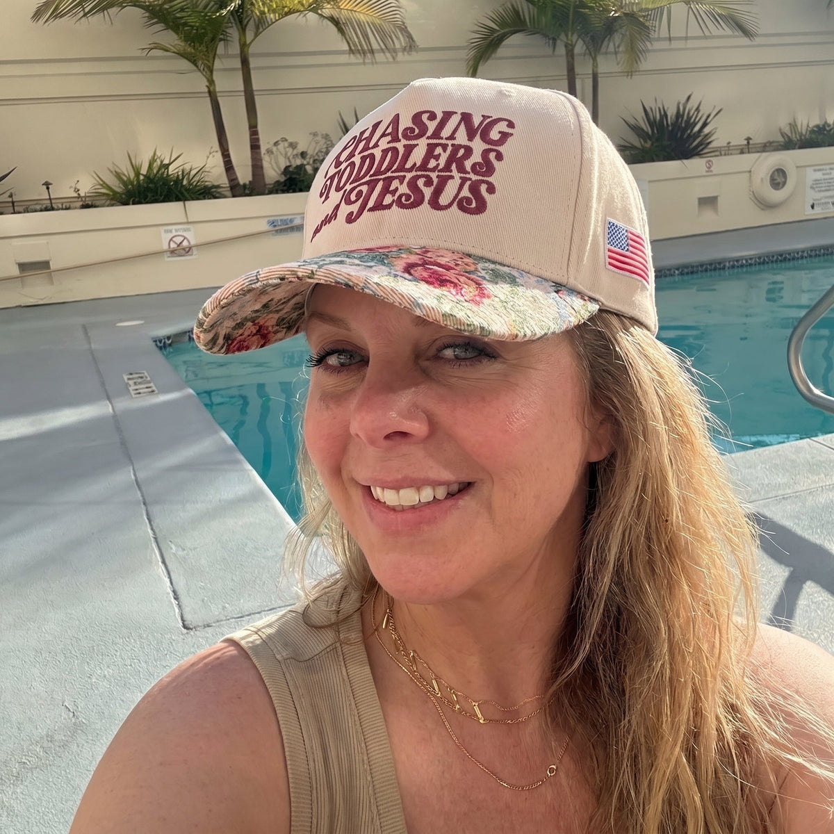 Chasing Toddlers And Jesus FLoral Hat