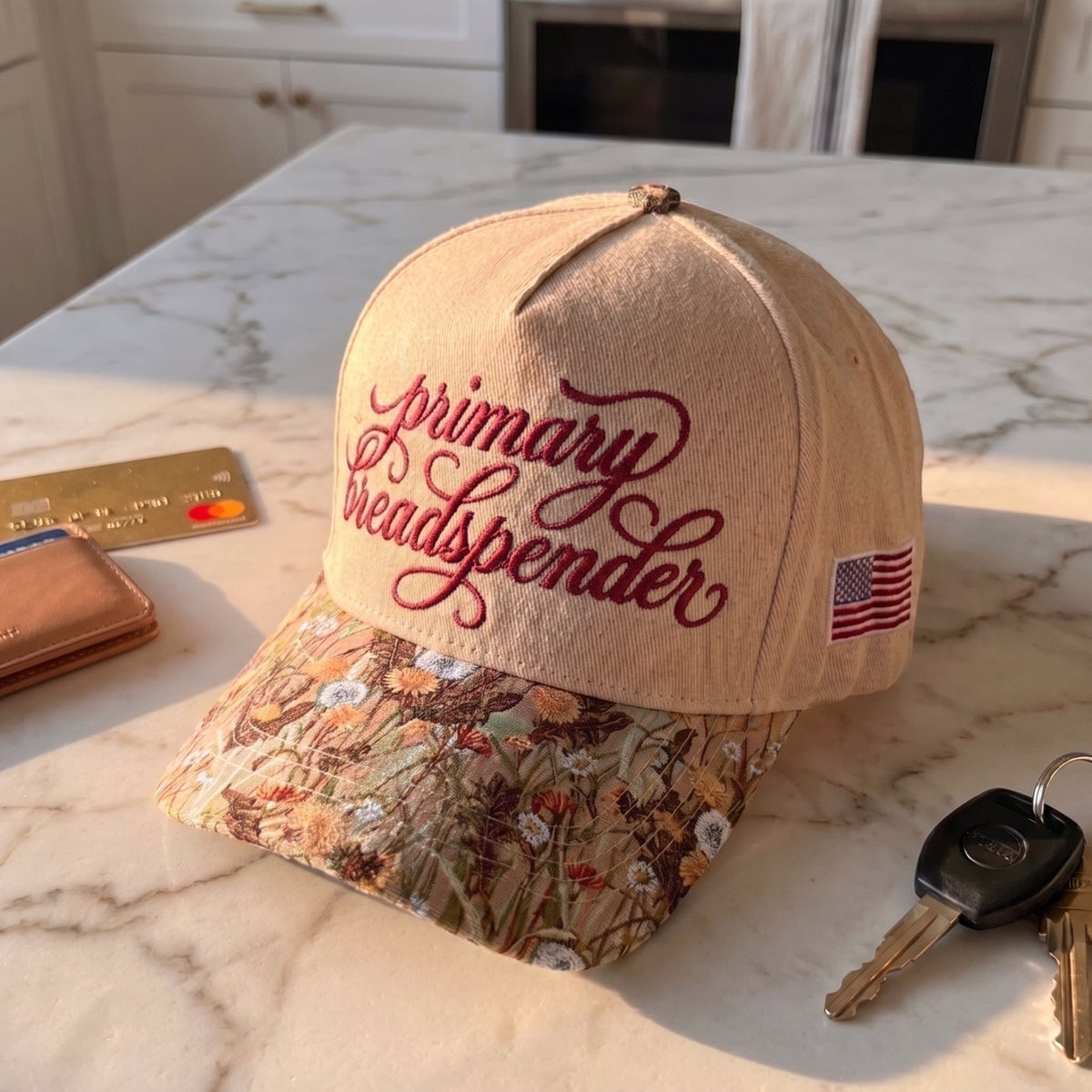 Primary Breadspender Embroidered FLoral Hat
