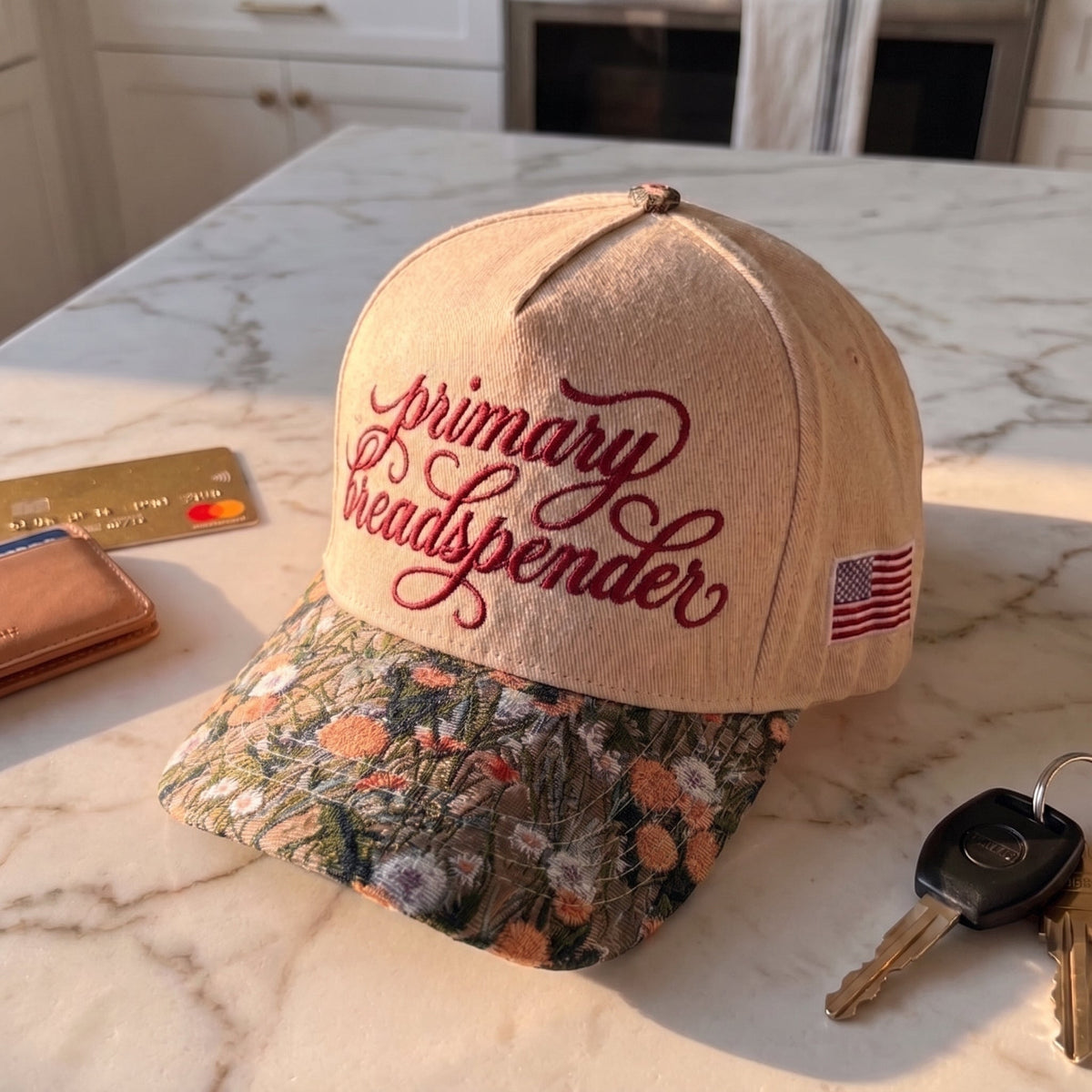 Primary Breadspender Embroidered FLoral Hat
