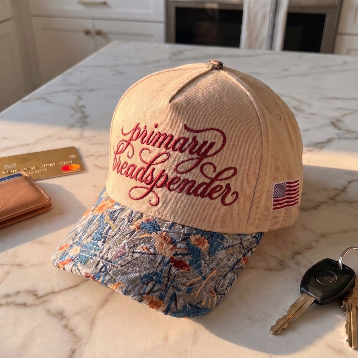 Primary Breadspender Embroidered FLoral Hat