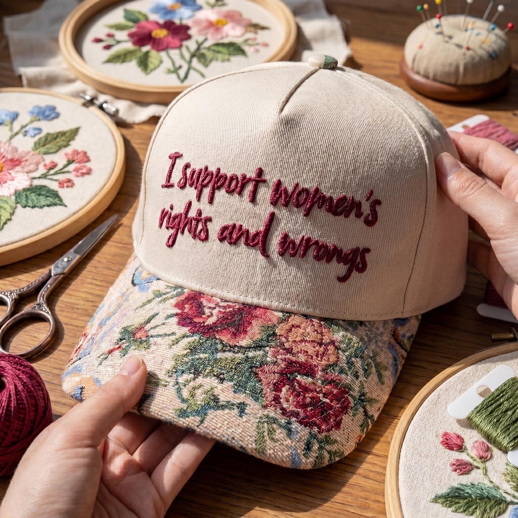 I Support Women's Right And Wrongs FLoral Hat