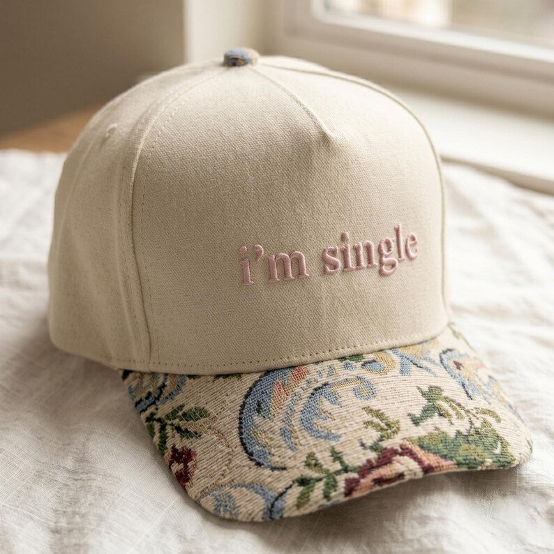 I'm Single FLoral Hat