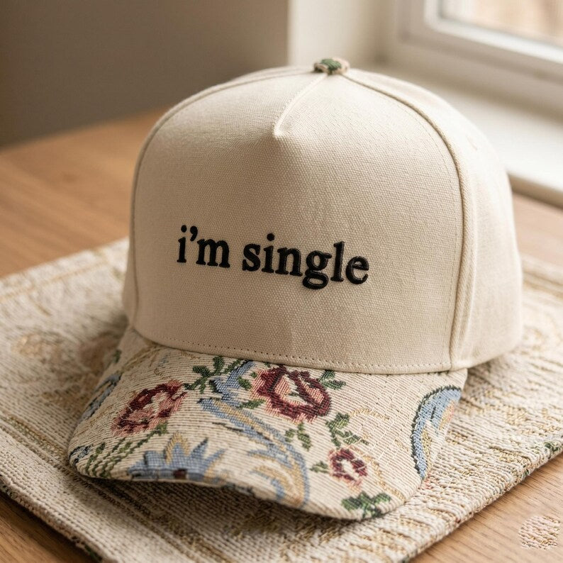 I'm Single FLoral Hat