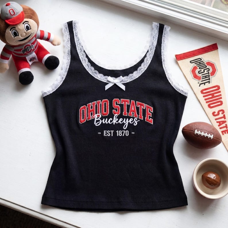 Custom University Lace Tank Top
