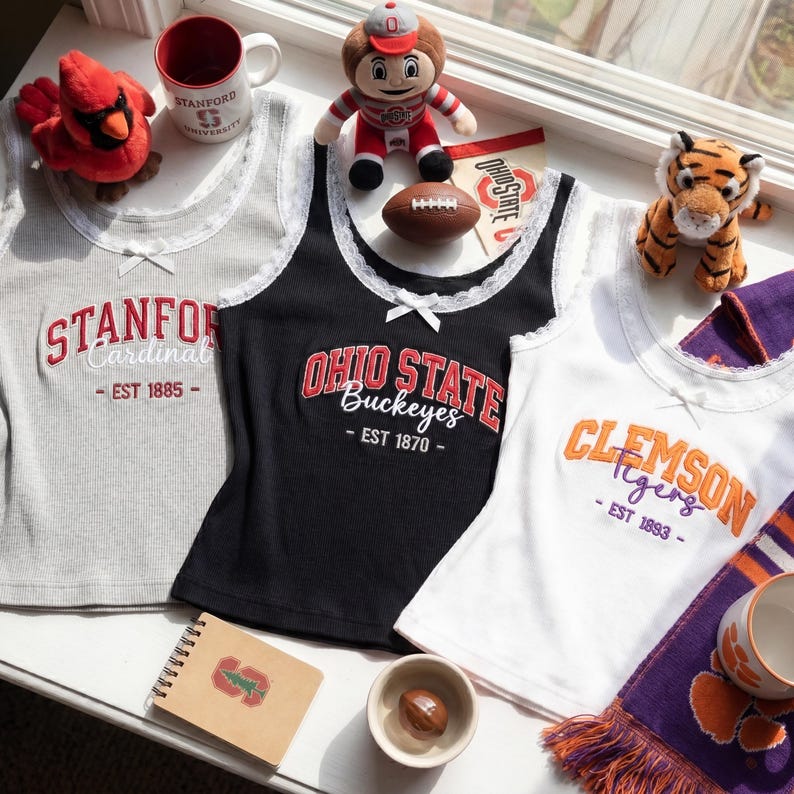 Custom University Lace Tank Top