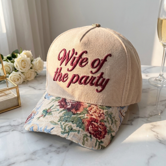 Personalize Bachelorette Floral Hat